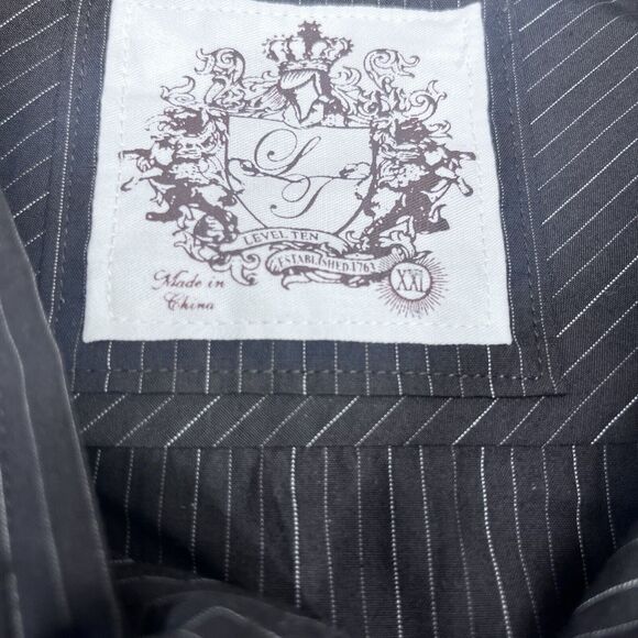 Level Ten Long Sleeve Shirt XXL Mens  Cowboy Stripped Button Up Justice Graphic - Picture 3 of 13